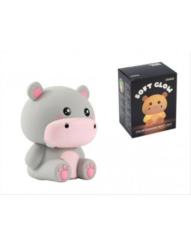 Luce Notturna Hippo Ippopotamo Silicone iTotal 16 cm