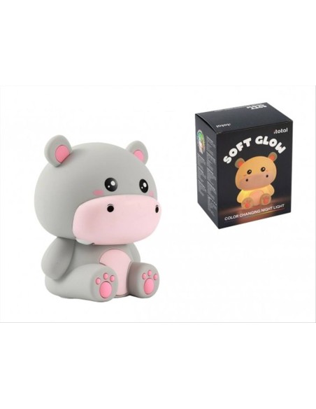 Luce Notturna Hippo Ippopotamo Silicone iTotal 16 cm