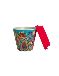 Tazzina Caffè Paisley 90ml con Tappo Silicone iTotal