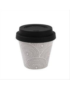 Tazzina da Caffè con Tappo in Silicone 90ml Circle - In RPET