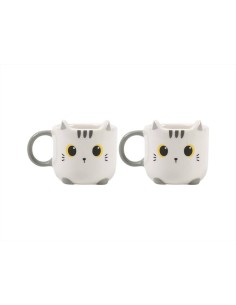 Set 2 Tazzine Espresso Gatto Bianco 🤍 – Sorprese feline per la tua pa