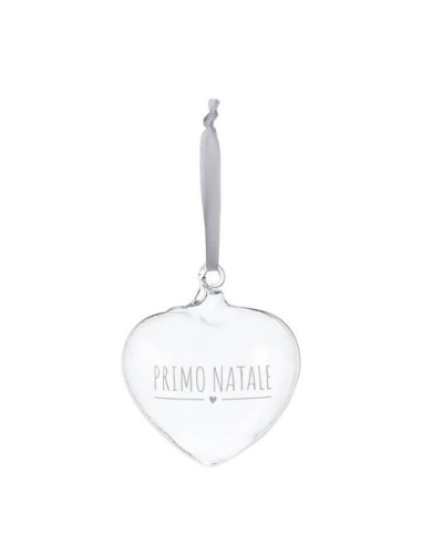 Cuore da appendere in borosilicato con scritta 7 varianti Nuvole di St