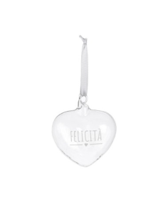 Cuore da appendere in borosilicato con scritta 7 varianti Nuvole di St 2