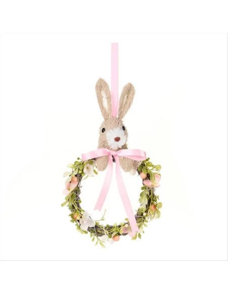 Corona Coniglietto di Primavera 30x18 cm Nuvole di Stoffa – Decorazion