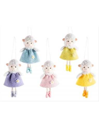 Pecorella in panno H13cm - 5 colori (1pz)