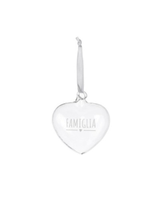 Cuore da appendere in borosilicato con scritta 7 varianti Nuvole di St 2