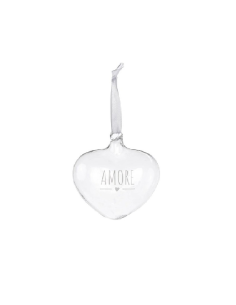 Cuore da appendere in borosilicato con scritta 7 varianti Nuvole di St 2