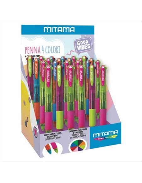 Penna Multicolore 4 in 1 Good Vibes Mitama – Comfort Grip E Colori Tre