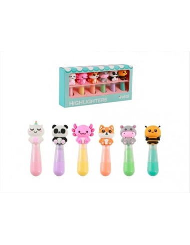 Evidenziatori Cute Animals Kawaii iTotal Set 6 Colori
