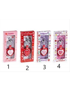 Portachiavi Mamma in Ecopelle a Cuore con Dedica 2