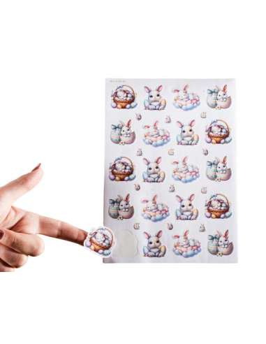 Adesivi Pasquali Colorati 40 Stickers 4 Fantasie