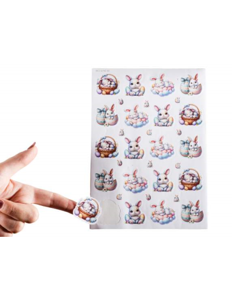 Adesivi Pasquali Colorati 40 Stickers 4 Fantasie