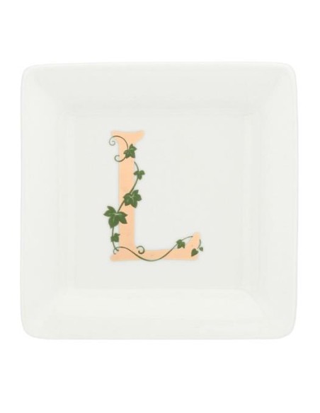 Gift box Piattino Quadrato con lettera 'L' Adorato