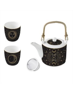 Teiera da 600 ml c 2 bicchierini in porc.in scat. regalo CELESTIAL