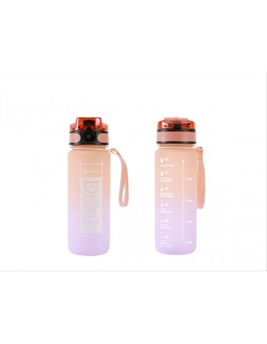Borraccia Motivazionale in Tritan 750ml Arancione e Lilla 💧 Con Tacch