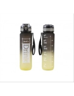 Borraccia in Tritan 1L Nera e Gialla - Stile Grintoso per la Tua Idrat