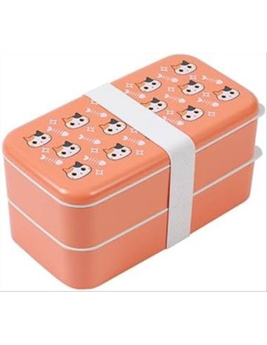 Lunch Box Bento Gatto Arancione iTotal con Posate