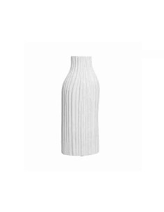 Vaso Cachepot Linfa Bianco Rigato H 31 cm - M - Rituali Domestici