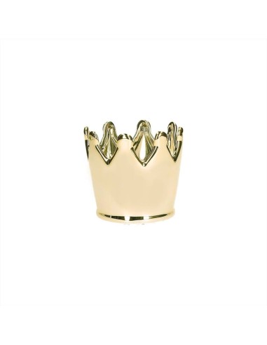 Corona Cachepot oro - H 11, 5 cm - Rituali Domestici