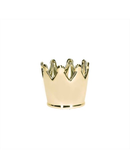 Corona Cachepot oro - H 11, 5 cm - Rituali Domestici