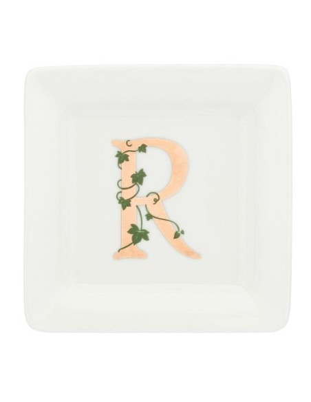 Gift box Piattino Quadrato con lettera 'R' Adorato