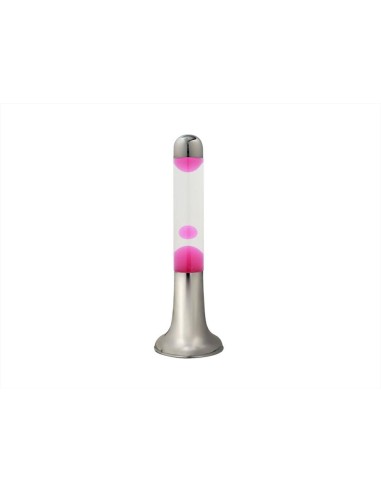 Lampada Cosmo LED Cambio Colore Argento Cera Rosa h36cm