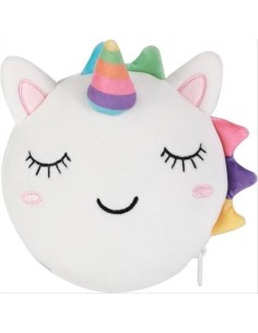 iTOTAL Cuscino da viaggio con mascherina UNICORNO | Diamante Rosa 2