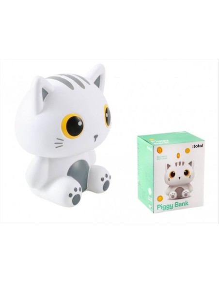 Salvadanaio Gatto Bianco Verticale 27 cm - Design iTotal in ABS