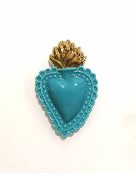 Ex Voto Cuore Sacro da appendere ottanio