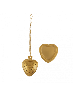 Filtro per Infuso a forma di cuore argento | Diamante Rosa