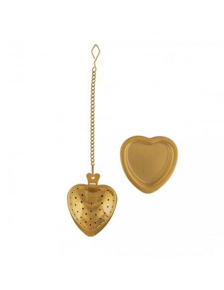 Filtro per Infuso a forma di cuore argento | Diamante Rosa