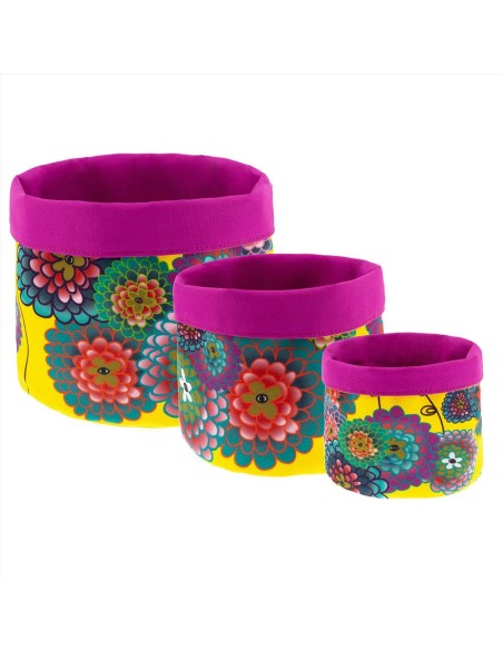 Set di 3 cestini multiuso Dahlia