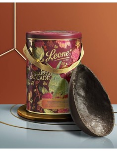 Uovo Fondente Grezzo al Rhum 70% Leone 350g - Latta Giardino Segreto