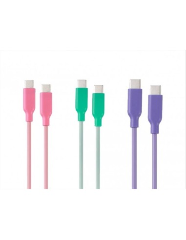 iTOTAL Cavo USB-C 1m Colori Pastello – Ricarica Veloce e Trasferimento