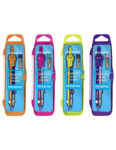 Compasso Mitama Snodabile Color con Portamine – 4 Colori Assortiti | D