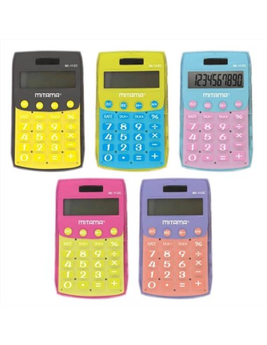 Mitama Calcolatrice Pocket Trendy 10 Cifre Dual Power 11x7cm