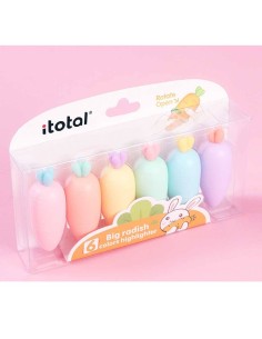 iTOTAL Evidenziatori 6pz CAROTE Macaron 2