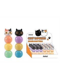 iTOTAL Evidenziatore 3 colori GATTO nero arancione 2