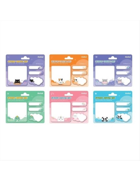 Sticky memo kawaii iTotal 6 modelli - Adesivi cute