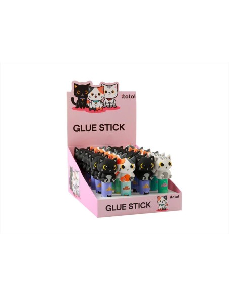 Colla stick gatto 3D kawaii 3 modelli iTotal
