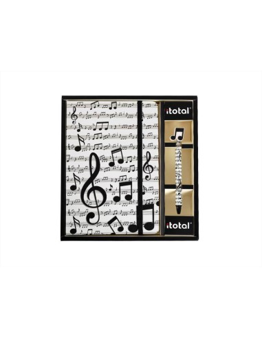 Quaderno A5 + Penna MUSIC 🎧 – Set creativo con ritmo, by iTotal!