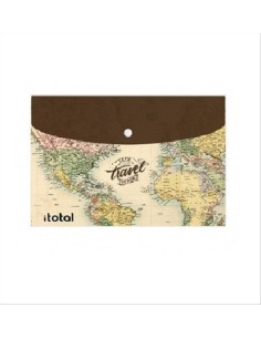 Cartella portadocumenti Old Map A4 vintage