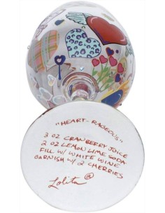 Calice da vino - Cuori GLS11-5523B Lolita | Diamante Rosa 2