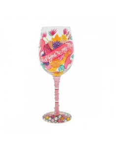 Calice bicchiere da vino Lolita Glad You're My Mum 444ml Diamante Rosa