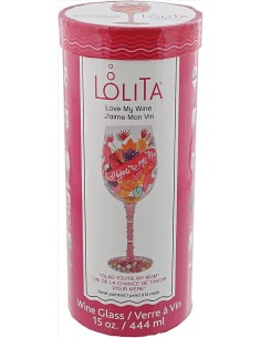 Calice bicchiere da vino Lolita Glad You're My Mum 444ml Diamante Rosa 2