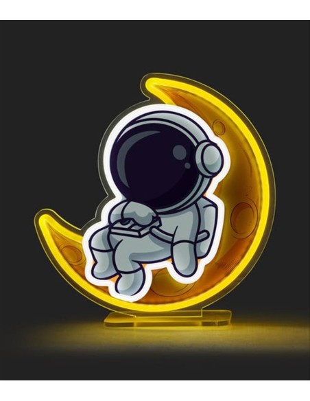 Lampada neon astronauta e luna Seven 