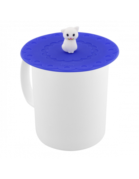 Coperchio per mug gatto bianco | Diamante Rosa