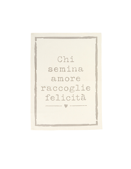 Strofinaccio con dedica - Chi Semina Amore Raccoglie Felicità 