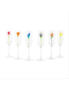 Set 6 Calici Champagne Jardin Fleuri 180 ml