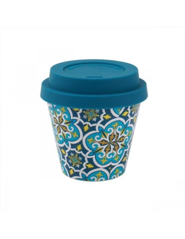 Tazzina da Caffè 90ml Mosaic iDRINK con Tappo Silicone